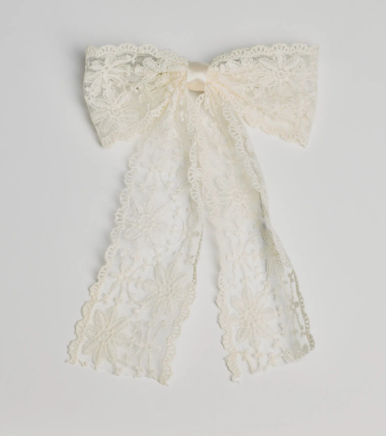 Charming Cutie Floral Lace Hair Bow Barrette - Image 4