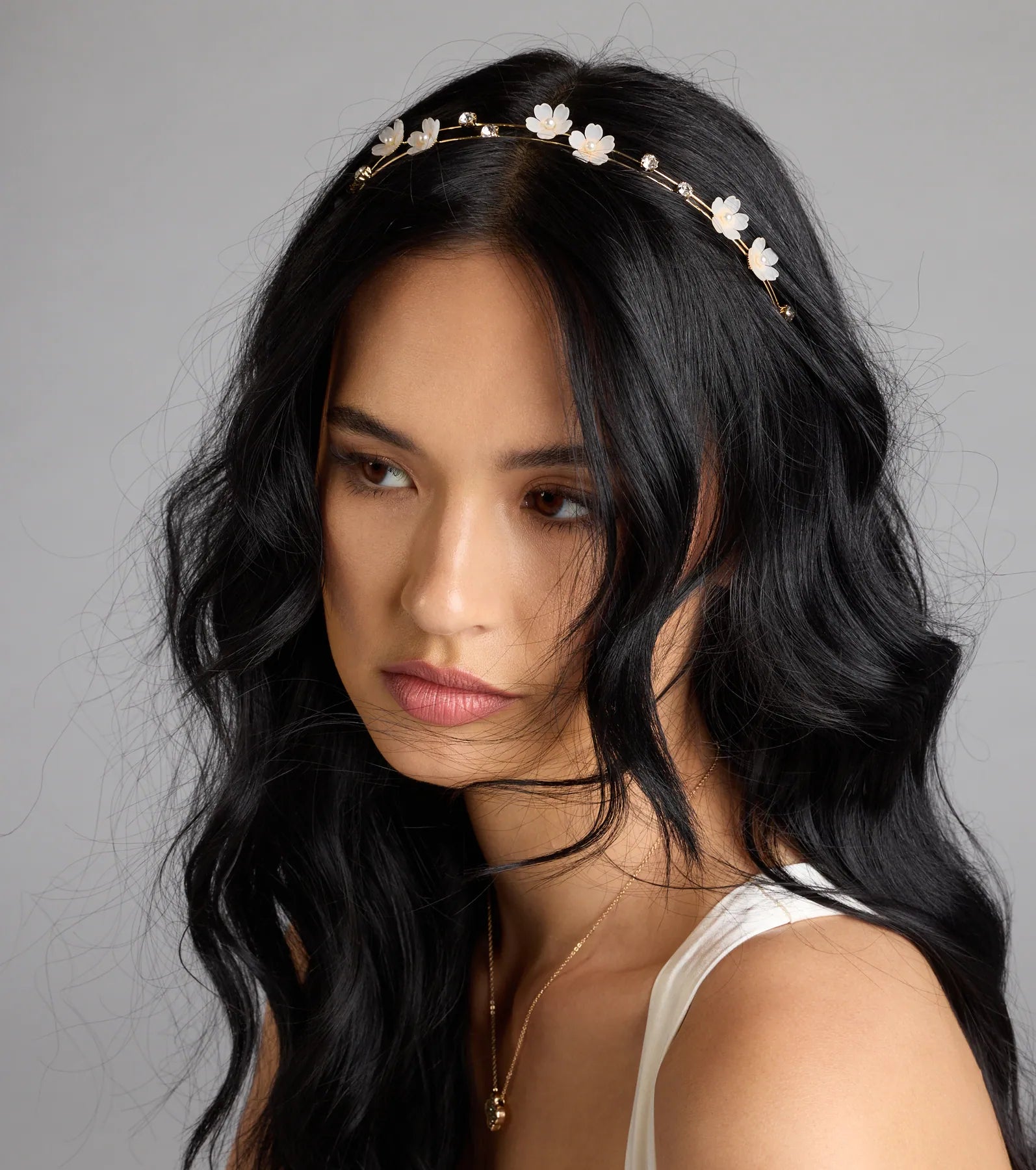 Ethereal Glam Rhinestone Flower Headband - Image 3