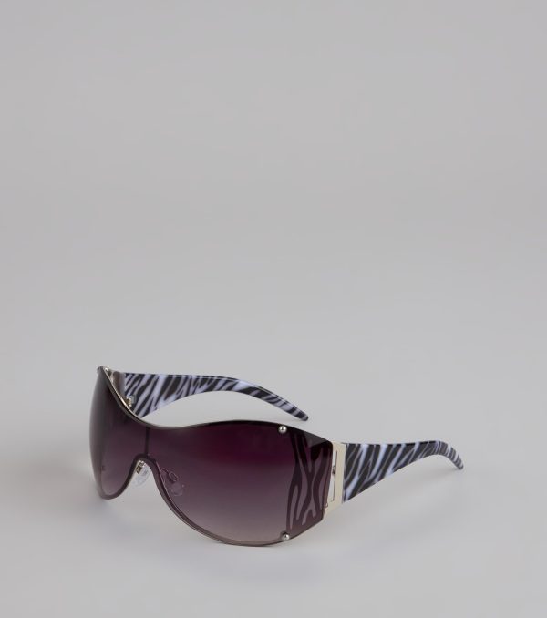 Too Bold to Block Shield Zebra Sunglasses - Image 3