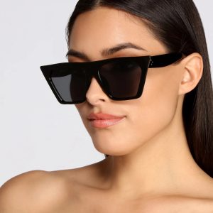 Chic Cat Eye Flat Top Sunglasses