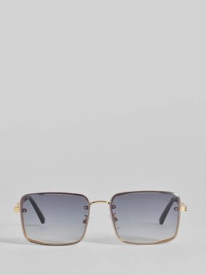 Living Sleek Square Chain Trim Sunglasses
