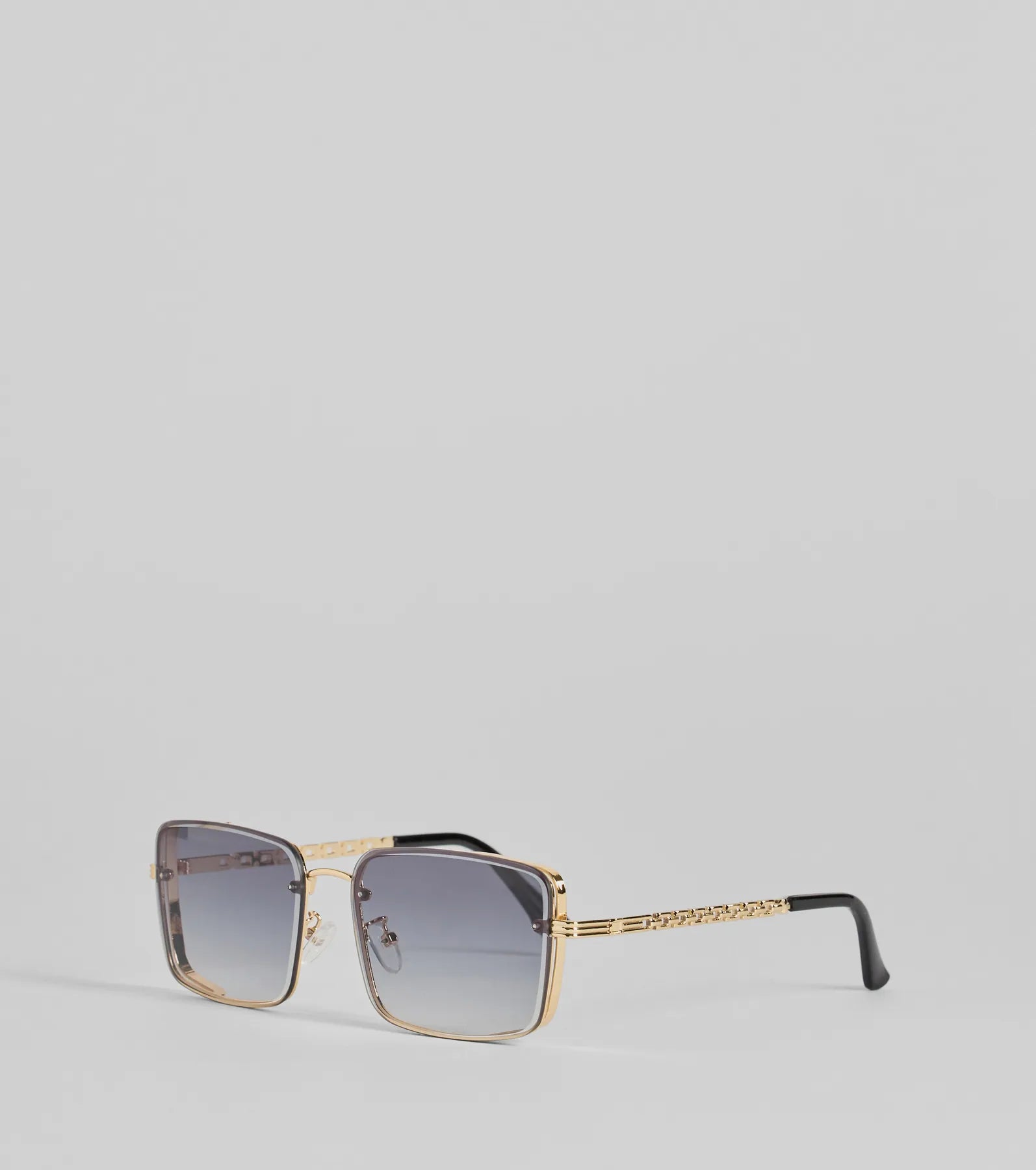Living Sleek Square Chain Trim Sunglasses - Image 2