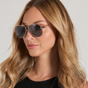Coolest Look Aviator Metal Sunglasses