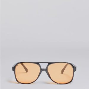 Retro Look Flat Aviator Sunglasses