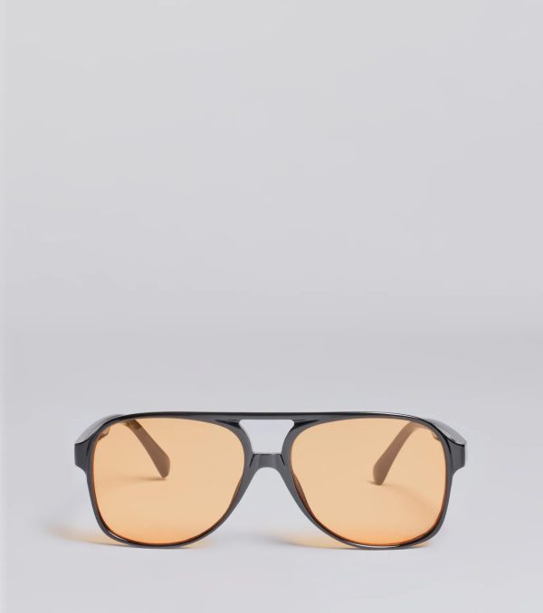 Retro Look Flat Aviator Sunglasses