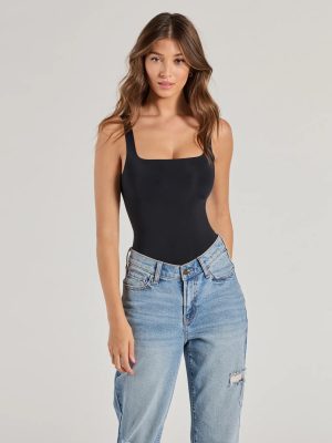 Fab Foundations Sleeveless Square Neck Bodysuit