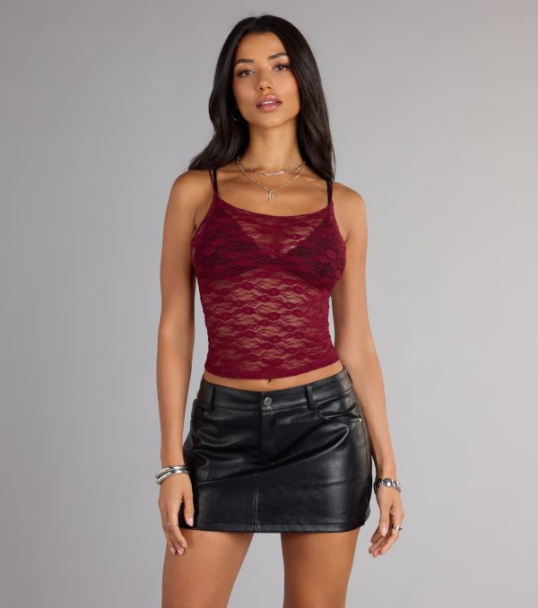 Delicate But Daring Lace Cami Crop Top - Image 4
