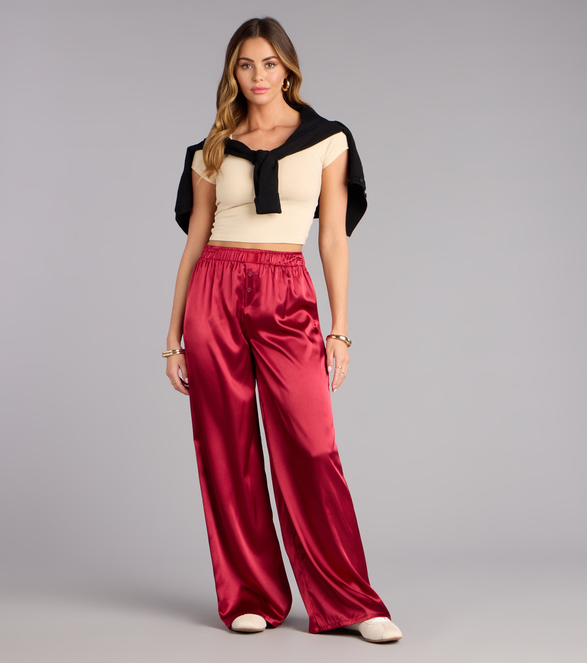 Pillow Talk Satin Pajama Pants - Image 5