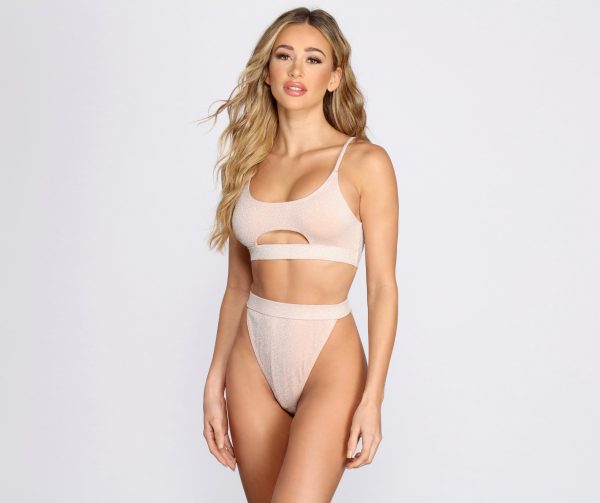 Shimmy And Shimmer High Waist Swim Bottoms - Image 3