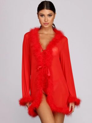 So Seductive Short Mesh Robe