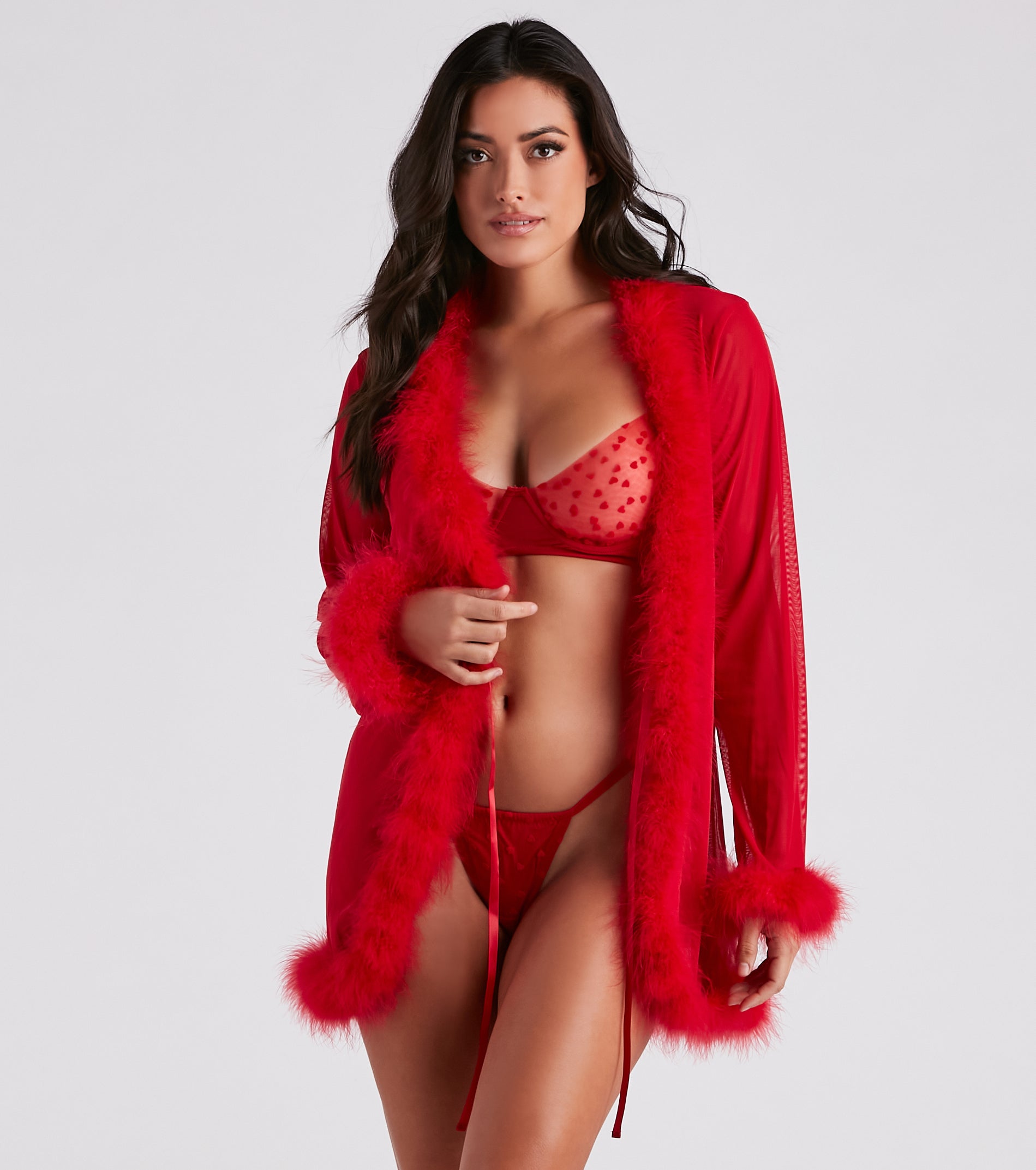 Forever Love Marabou Trim Robe - Image 10