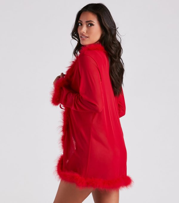 Forever Love Marabou Trim Robe - Image 11