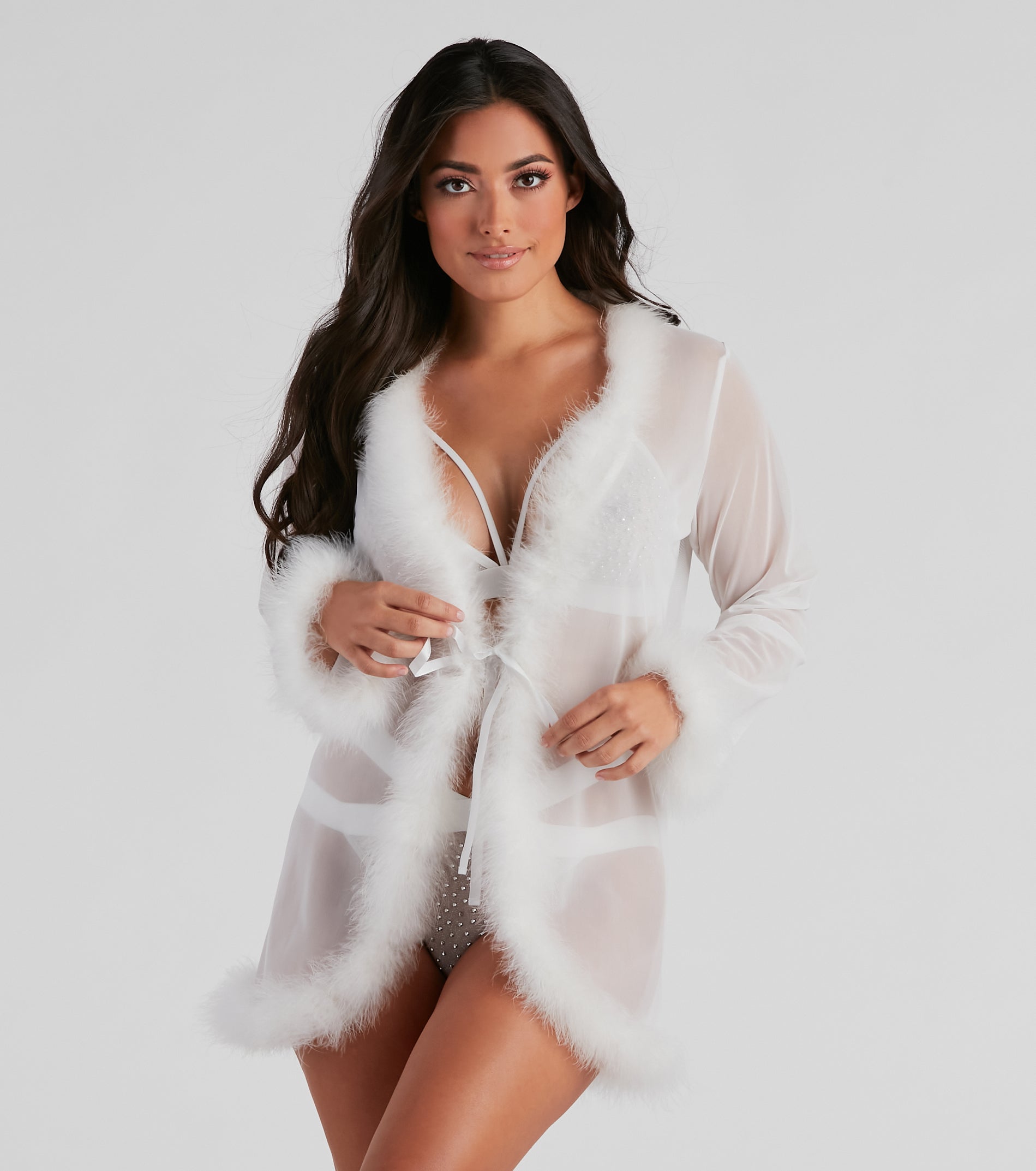 Forever Love Marabou Trim Robe - Image 14