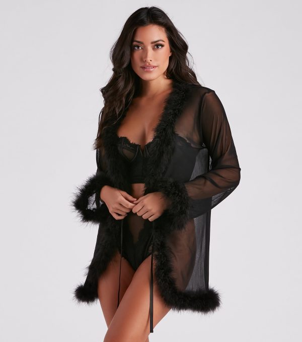 Forever Love Marabou Trim Robe - Image 23