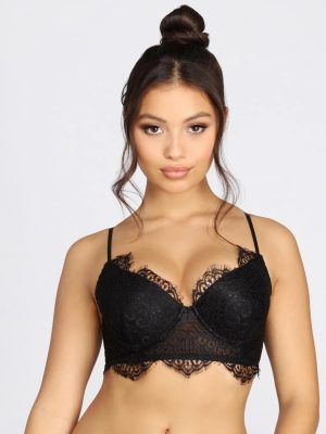 Scalloped Eyelash Lace Bra