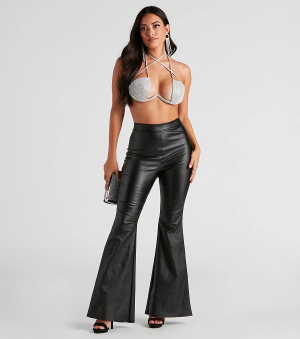 Queen Of Glam Rhinestone Mesh Bra - Image 3