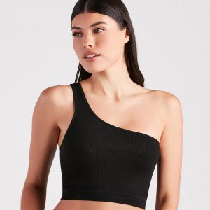 Relax A Little Seamless One-Shoulder Tank Bra
