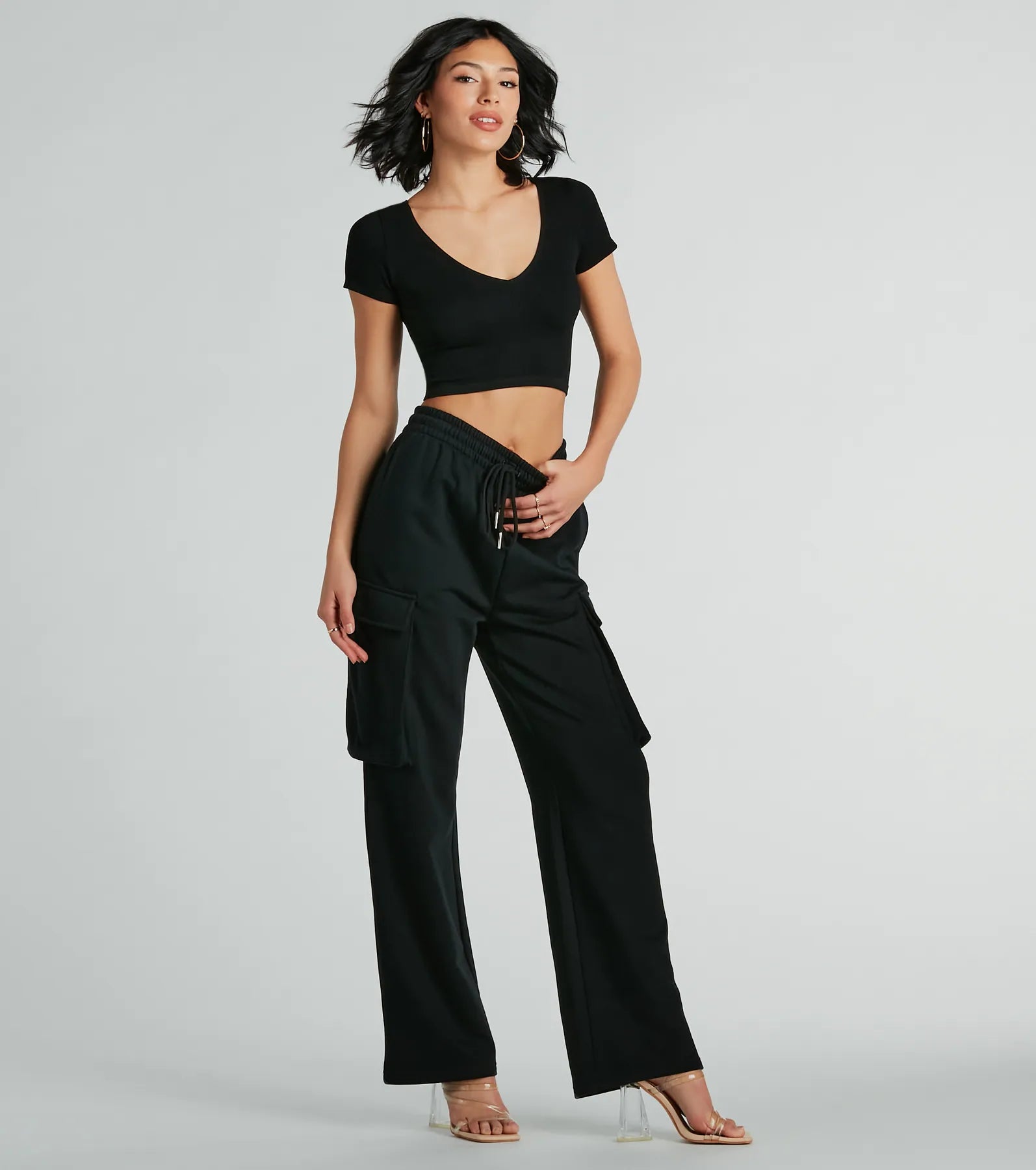 Stylish Essential Short Sleeve Knit Crop Top - Image 7
