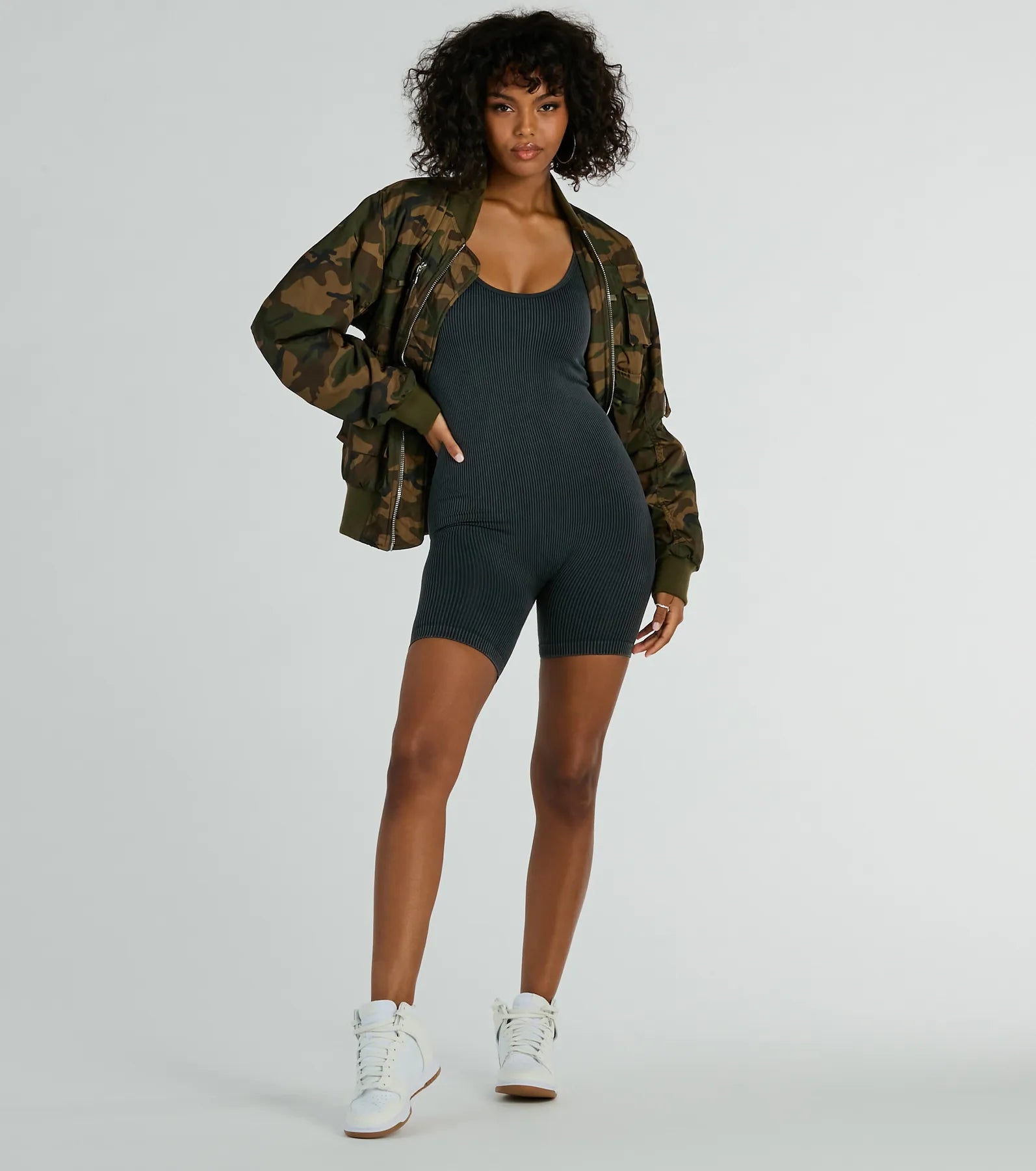 Iconic Basic Scoop Neck Seamless Knit Romper - Image 3