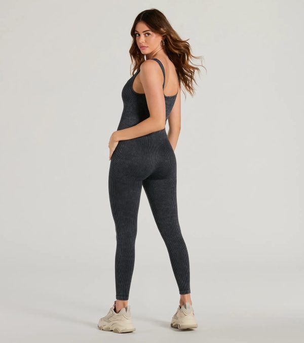 Leisure Love Seamless Acid Wash Catsuit - Image 2