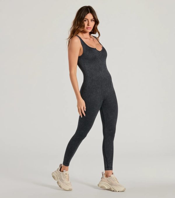 Leisure Love Seamless Acid Wash Catsuit - Image 4