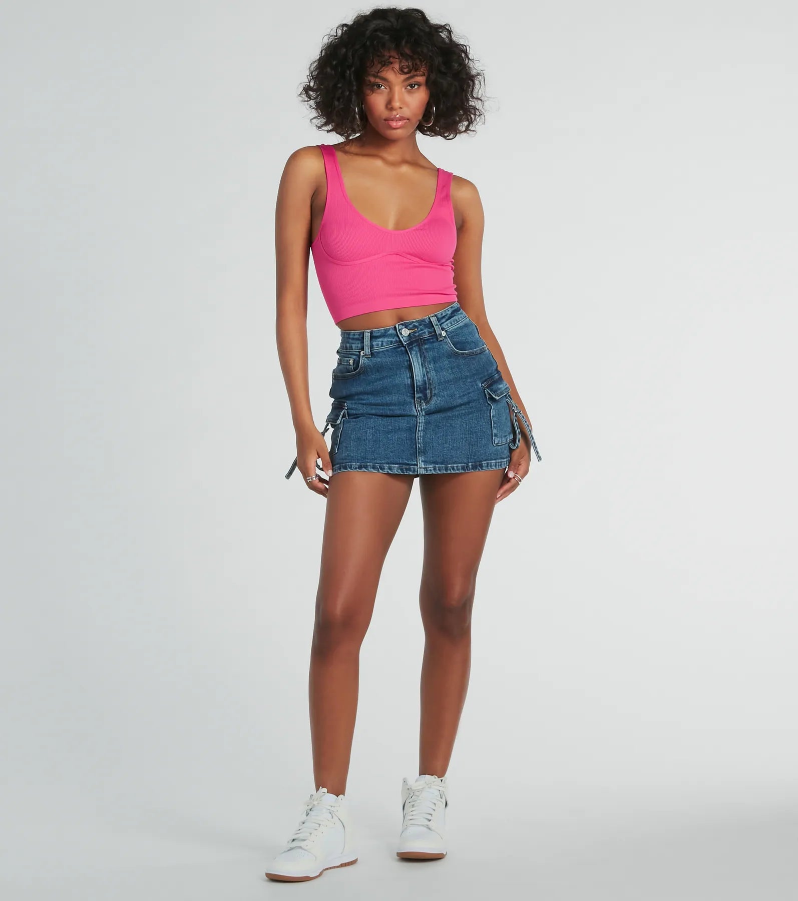 Fave Staple Ribbed Knit Cropped Tank Top - Image 11