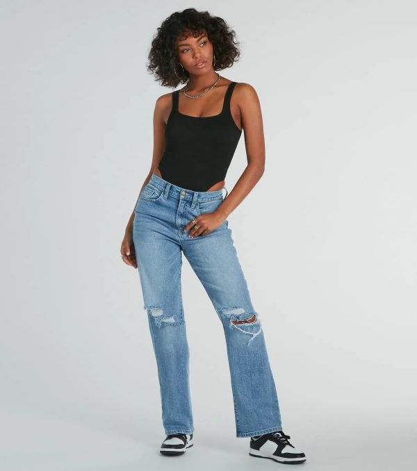 Simply Sultry Ribbed Knit Tank Bodysuit - Image 8