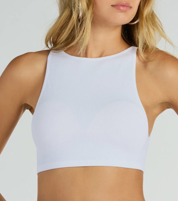 Basically A Vibe Sleeveless Crew Neck Crop Top - Image 4