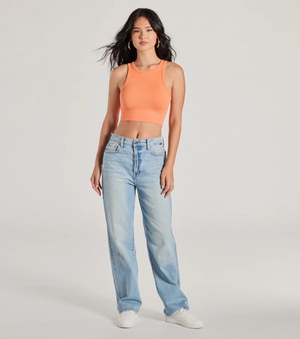 Classic Look High Neck Crop Tank Top - Image 11