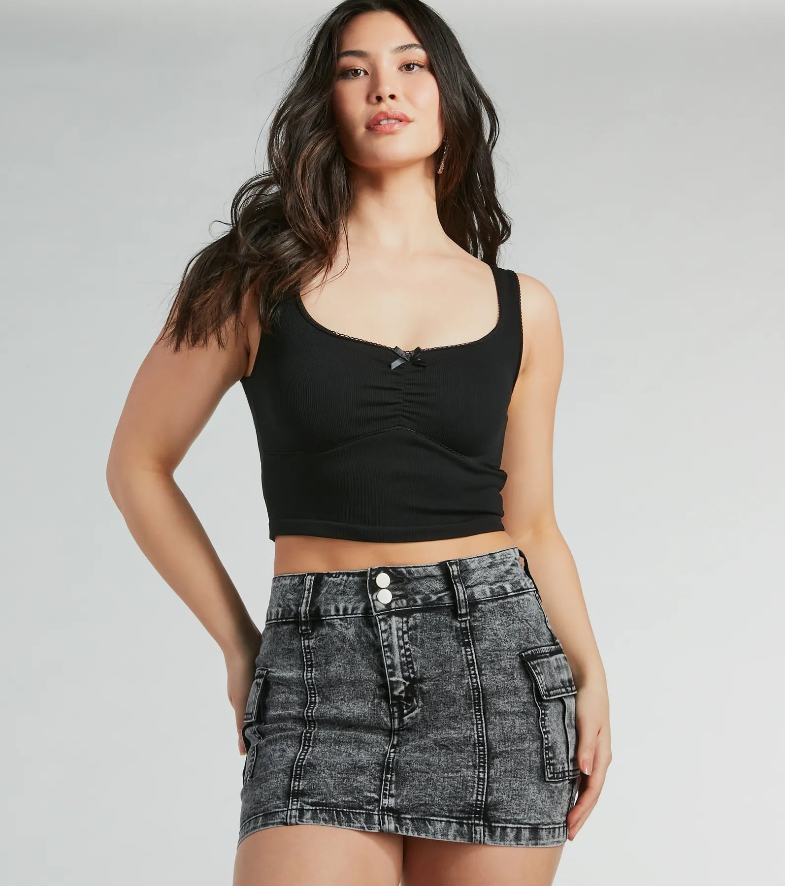 Simply The Best V-Neck Bow Seamless Tank Top - Image 9