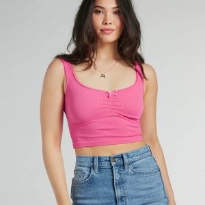 Simply The Best V-Neck Bow Seamless Tank Top