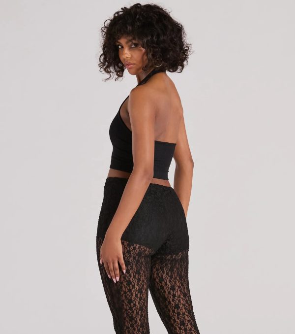 Day Or Night Halter V-Neck Crop Top - Image 2