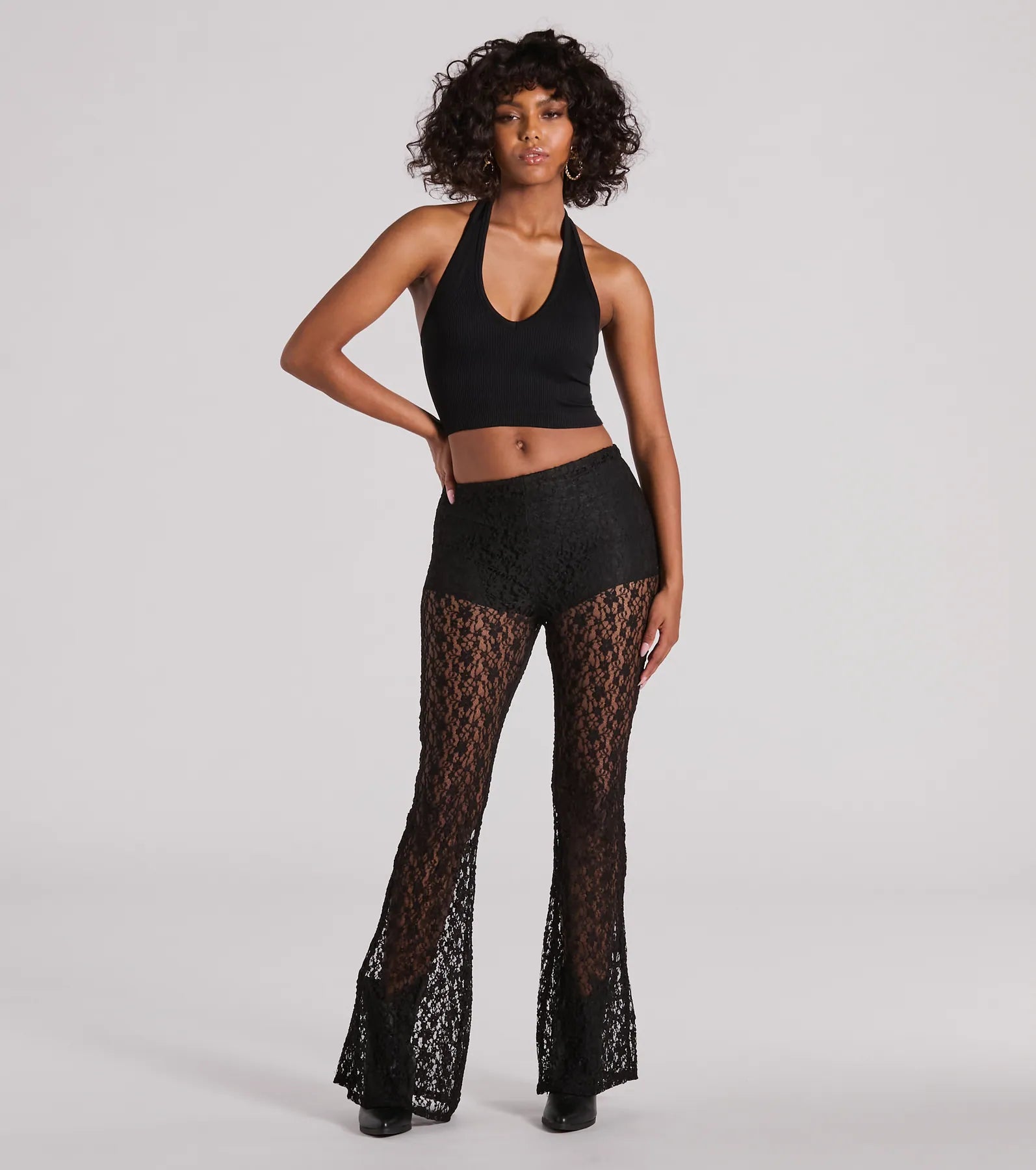 Day Or Night Halter V-Neck Crop Top - Image 4