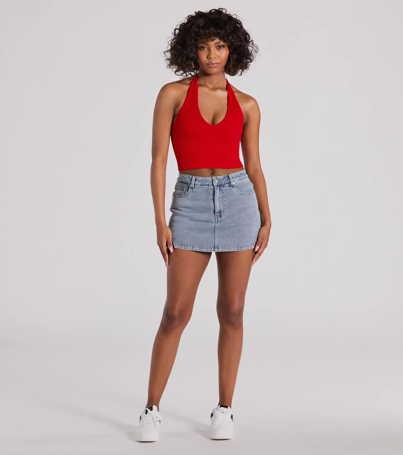 Day Or Night Halter V-Neck Crop Top - Image 7