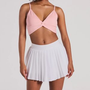 Daily Cute Vibe Twist V-Neck Crop Top