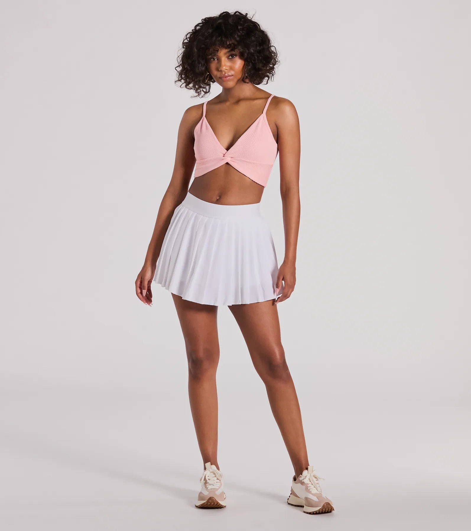 Daily Cute Vibe Twist V-Neck Crop Top - Image 3