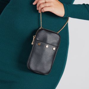True Essential Faux Leather Phone Crossbody Bag