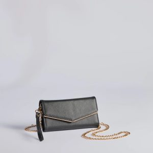 Classically Chic Faux Leather Envelope Wristlet