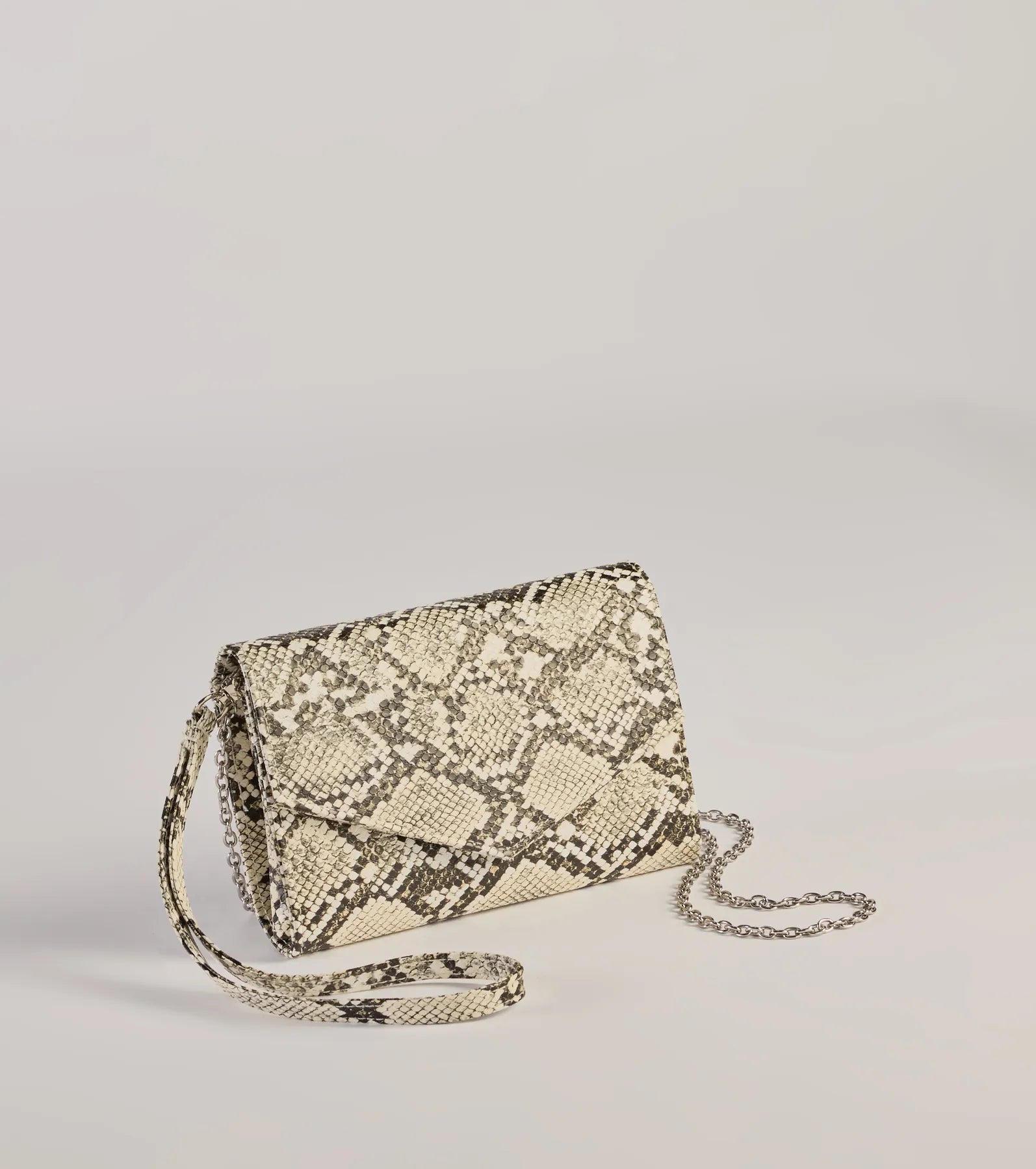 Wildly Fab Faux Snake Print Wristlet - Image 3