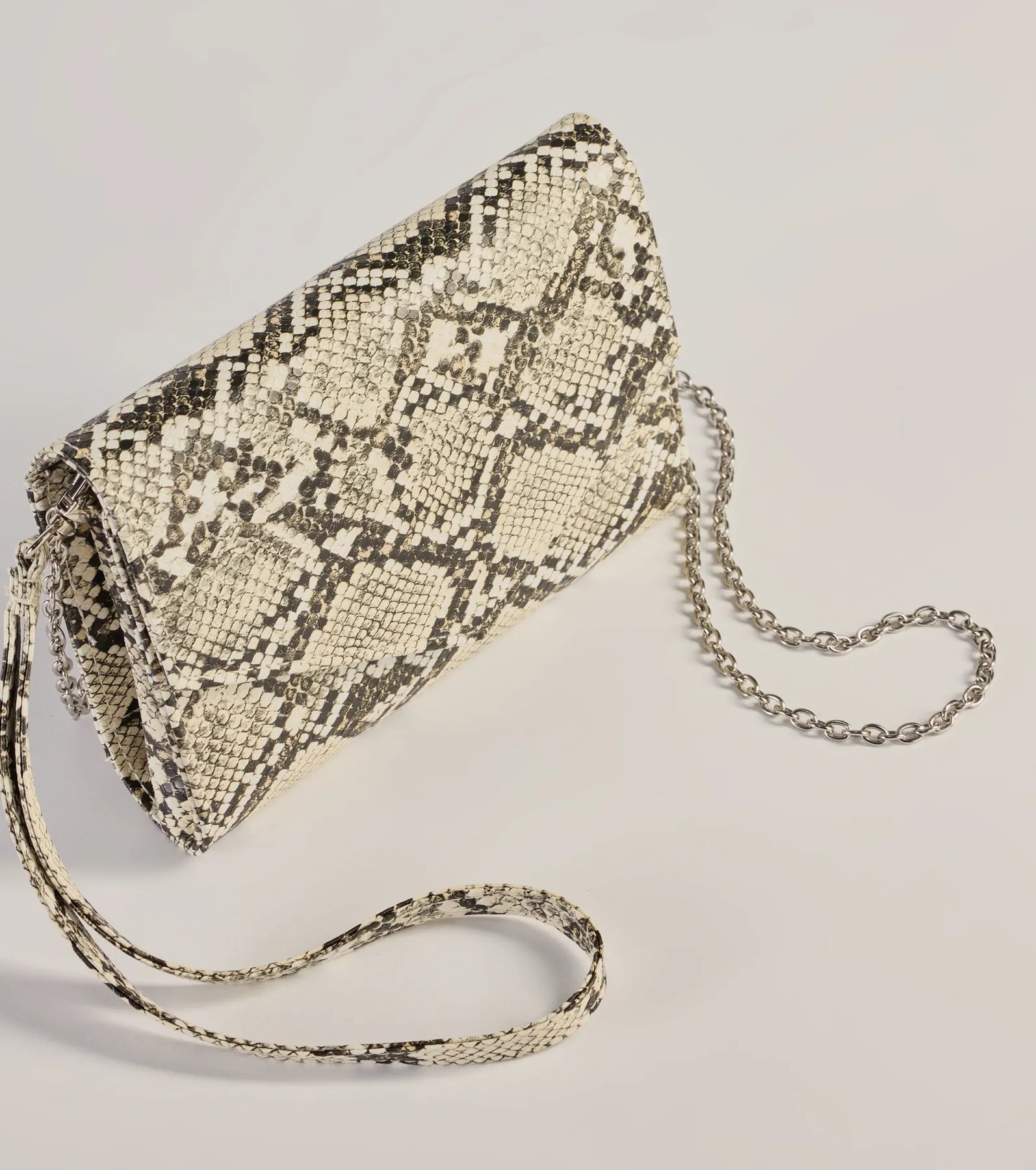 Wildly Fab Faux Snake Print Wristlet - Image 4