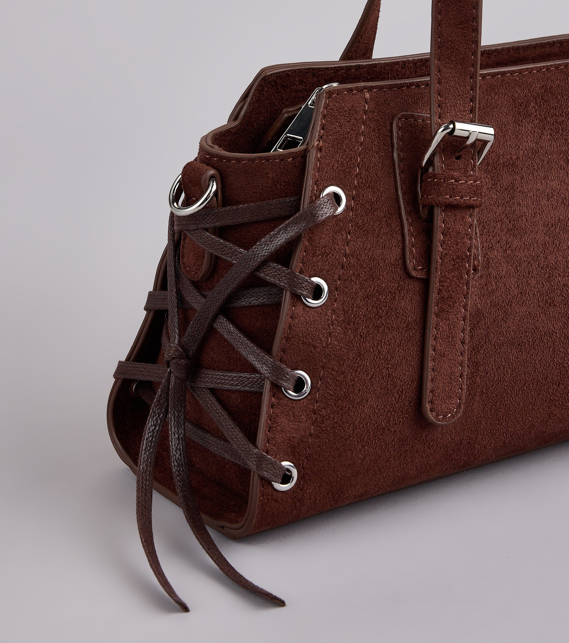 By My Side Lace-Up Mini Tote Bag - Image 3