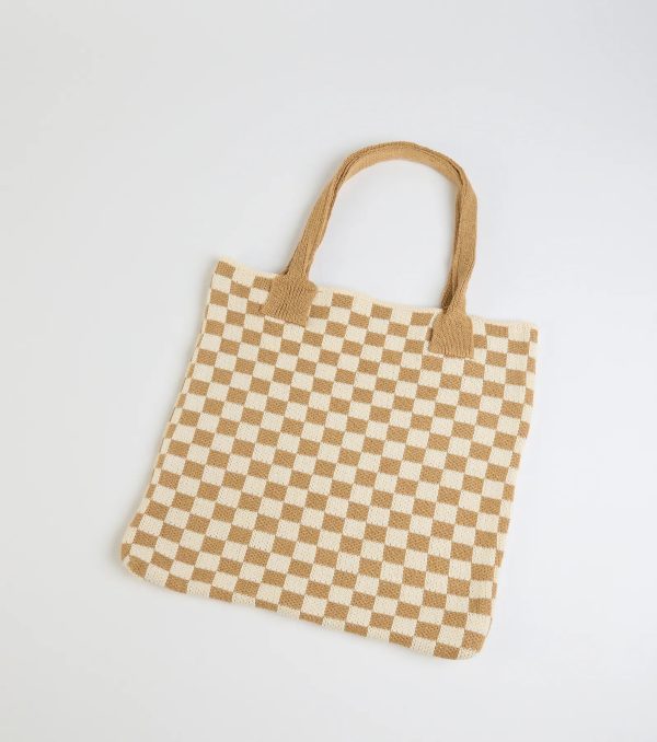 Style in Check Straw Tote Bag