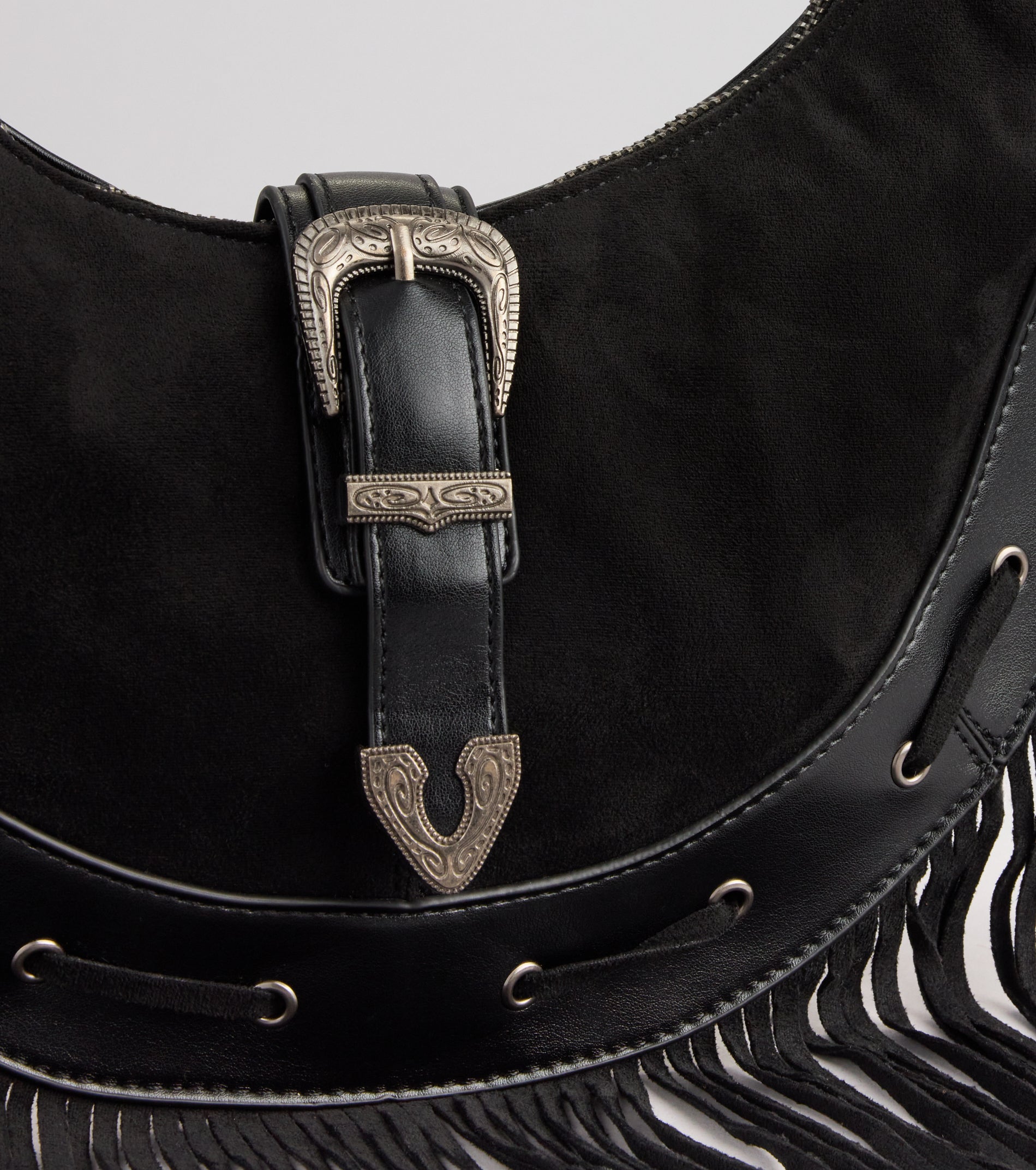 Buckle Babe Fringe Shoulder Bag - Image 3