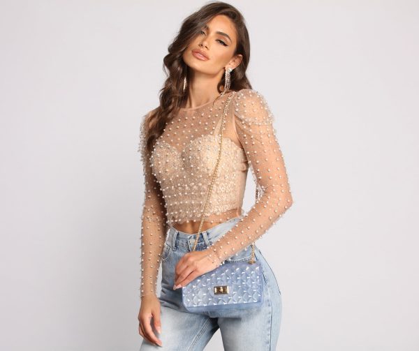 Flawless Finish Clear Quilted Crossbody Purse - Image 2