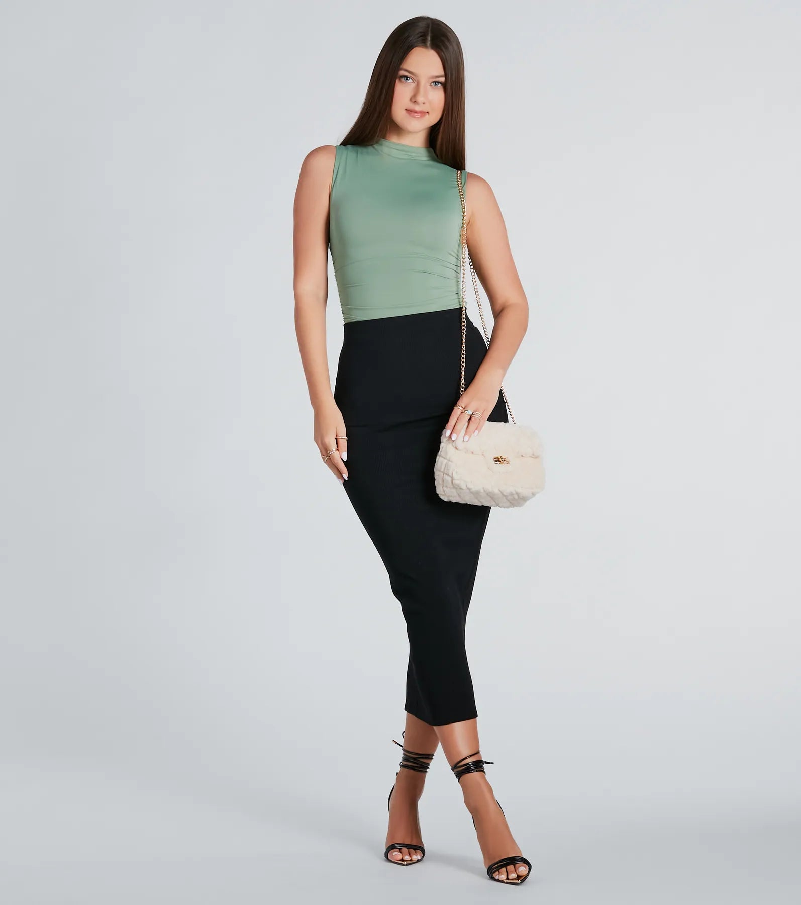 Furry And Fab Quilted Crossbody Bag - Image 5