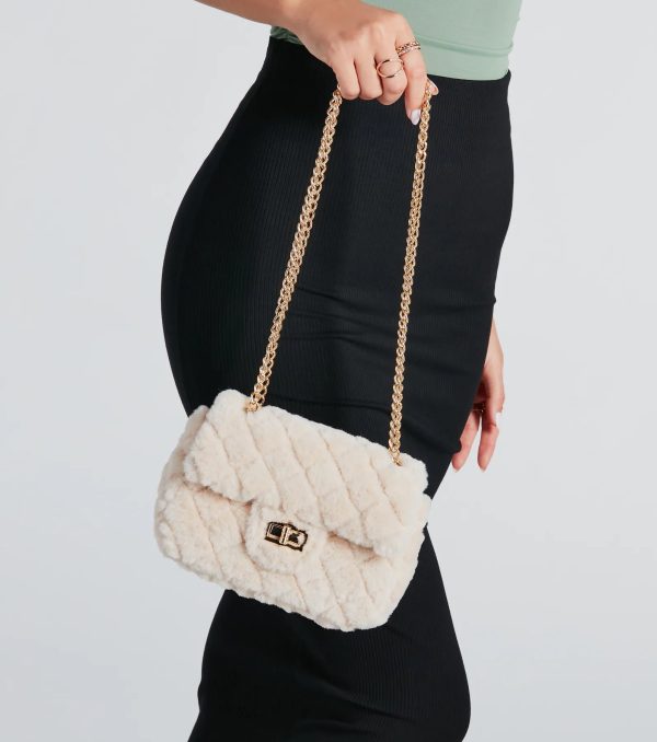 Furry And Fab Quilted Crossbody Bag - Image 6