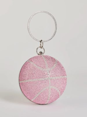 Time Out Rhinestone Basketball Clutch