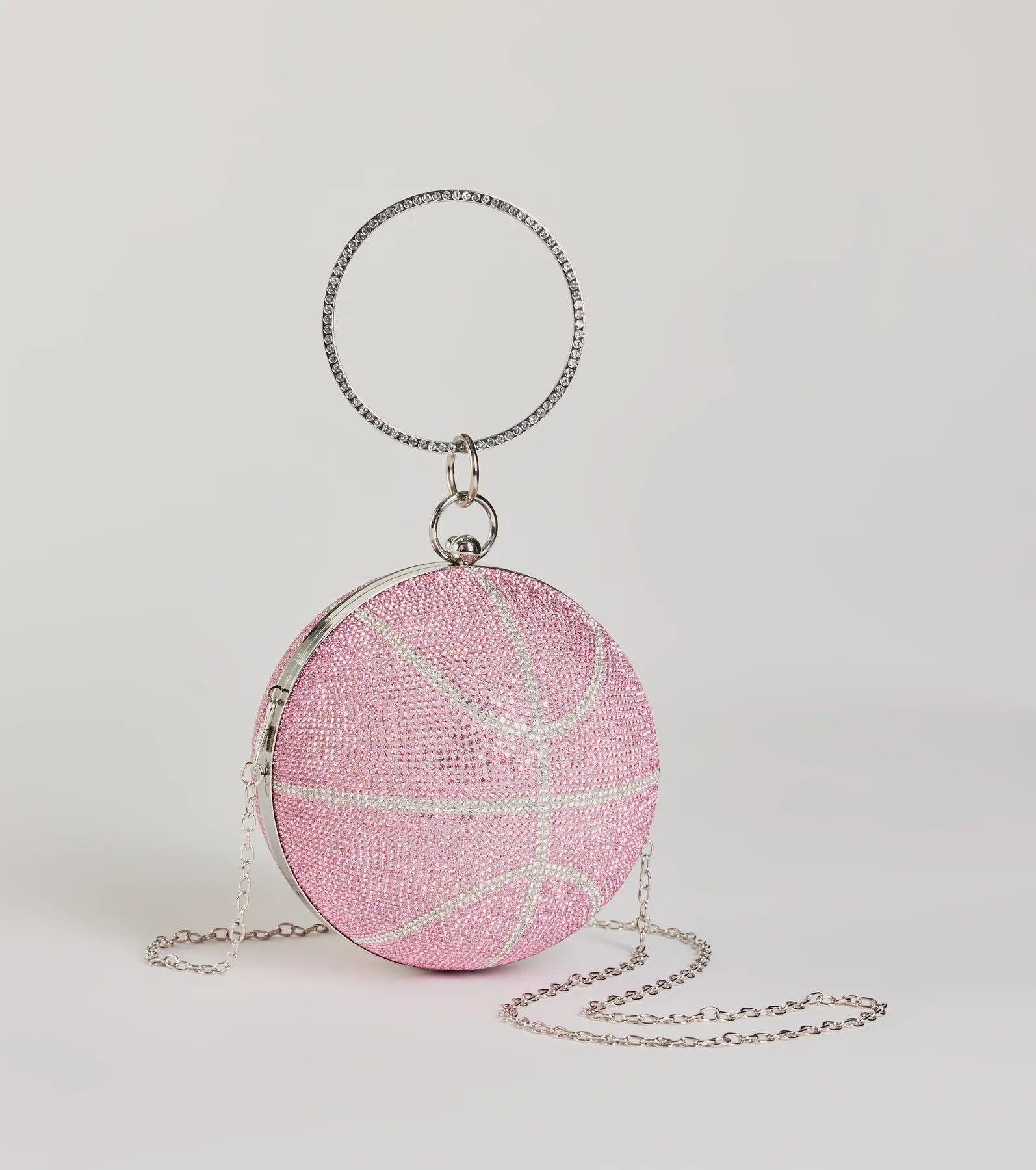 Time Out Rhinestone Basketball Clutch - Image 3