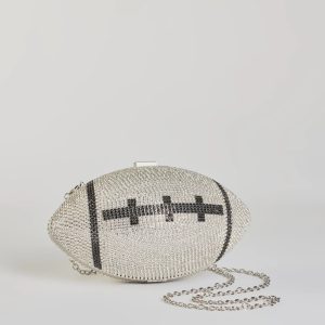Play The Field Football Rhinestone Clutch