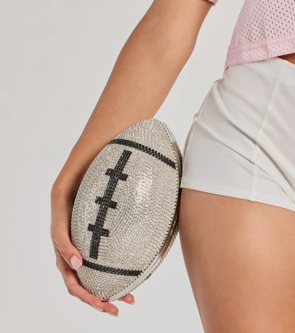 Play The Field Football Rhinestone Clutch - Image 4